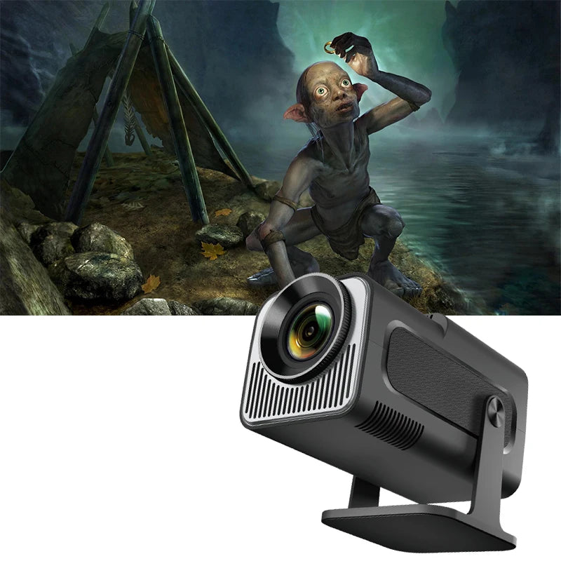 HY320 Mini Projector Android LCD 720P Projector Game Home Theater 100-300ANSI Lumen HY320Mini 4K Screen Mirror Portable Projetor Tidesmit