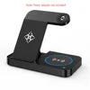 Wireless Charger 3in1 4 in 1 15w Fast Charging Station Foldable Adjustable Phone Charger Dock for iPhone Apple Watch for Airpods Universal Black Tidesmit