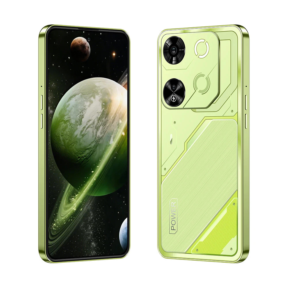 Close-up of Tecno Pova 7 Pro side profile showing metallic buttons, charging port, and durable shockproof casing.