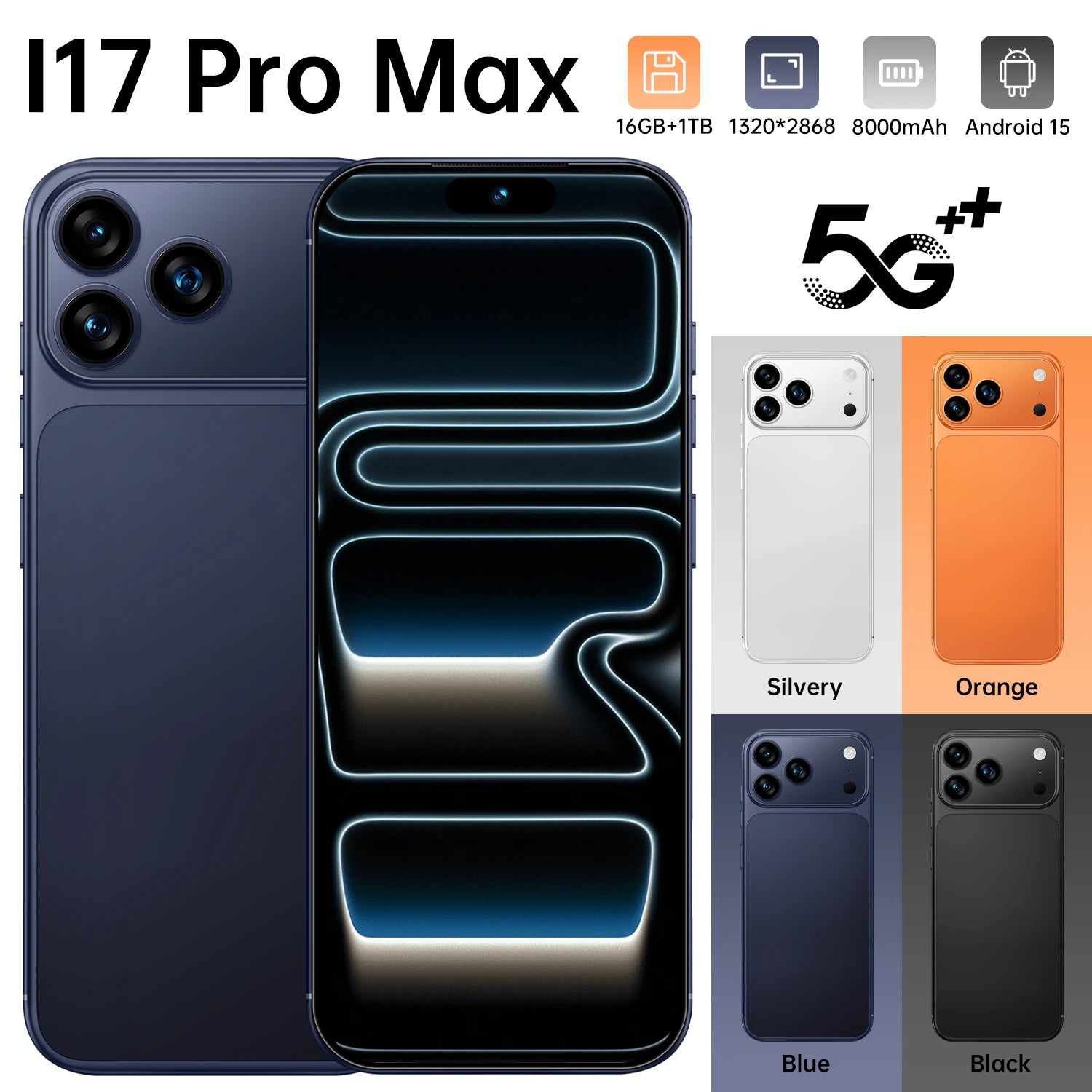 2026 New 16 Pro Max Smartphone 5G with 10-core processor, 16GB RAM, 1TB storage and 108MP camera, gallery view 8
