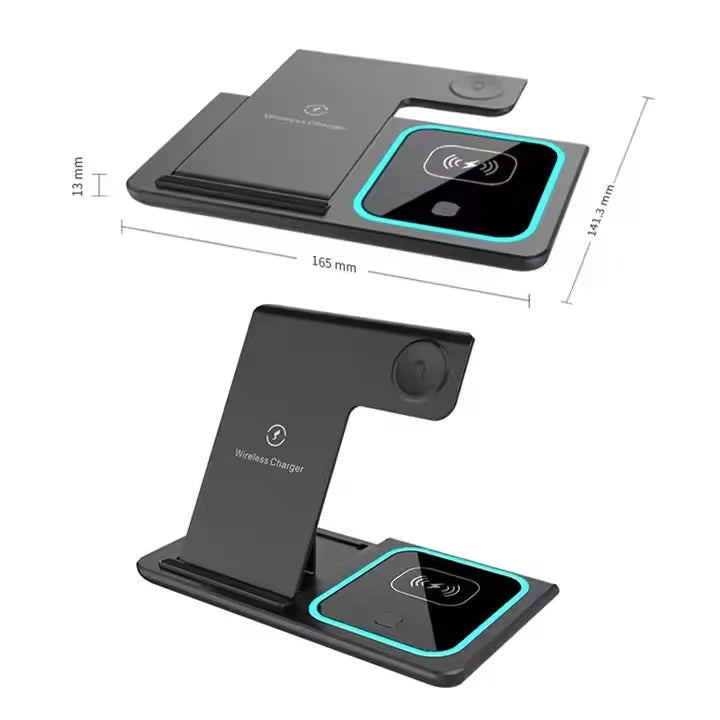 3 in 1 Wireless Charger Multifunction Phone Charging Stand Chargers Wireless Charger for iPhone AirPods Earphone Smart Watch Tidesmit