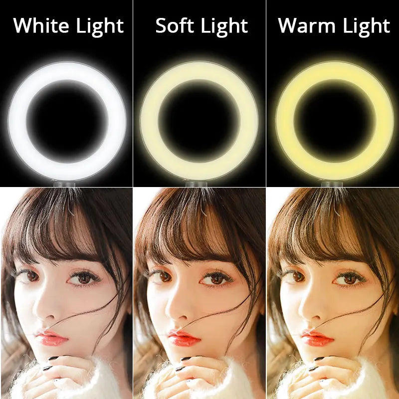 Dimmable LED Ring Light with Adjustable Tripod Stand - Tidesmit EU Tidesmit