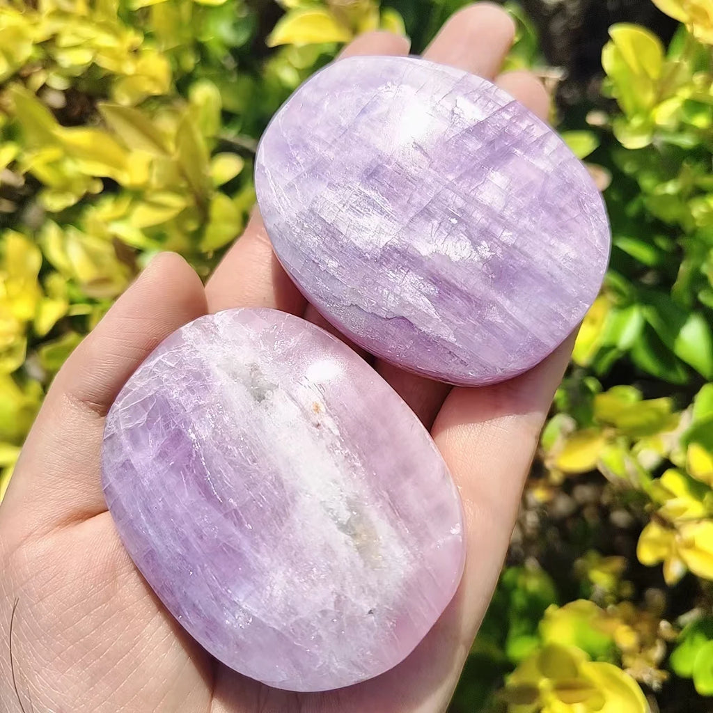 Kunzite Palm Pieces, Semi-precious Stones, Potted Landscaping Ornaments, Popular Science Minerals,About 6-8pcs/kg