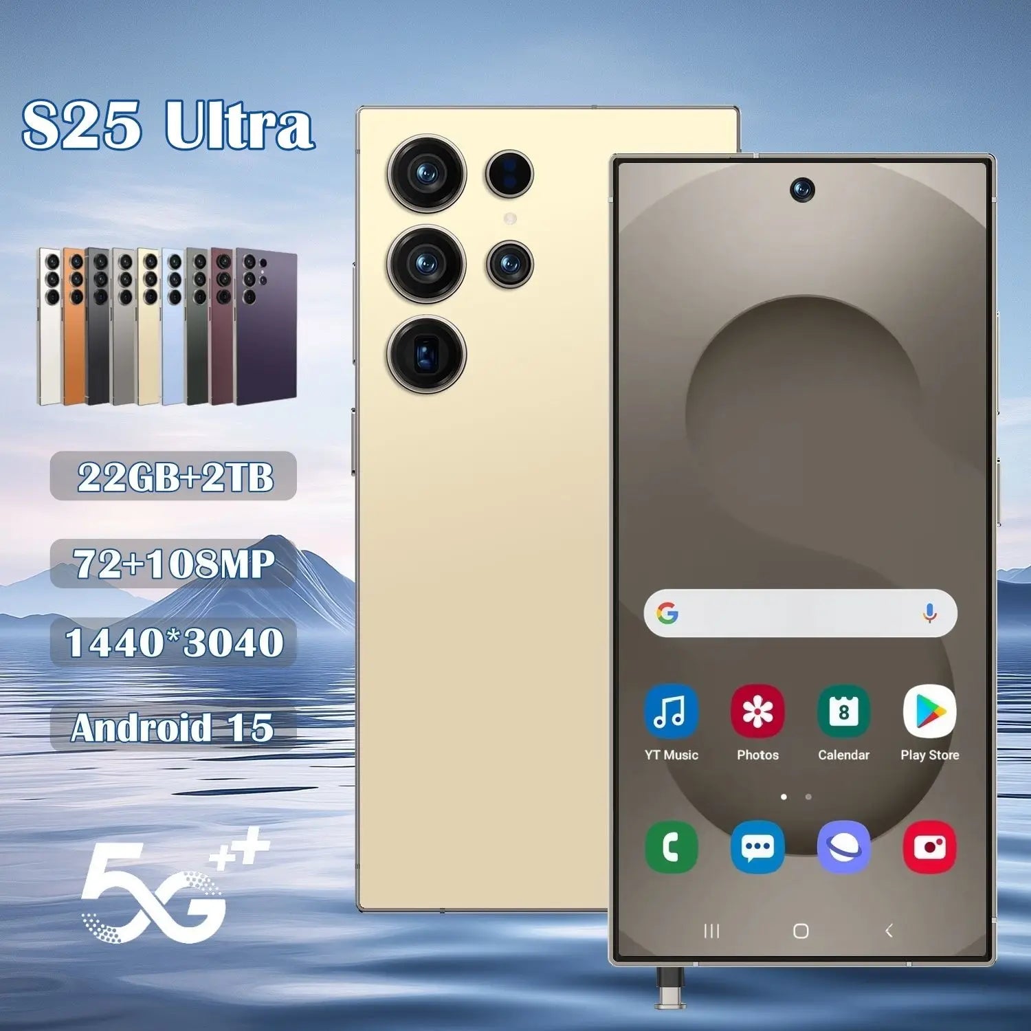 New S25 Ultra 22GB+2TB Smartphones 5G Dual SIM Cellphone Mobile Phone Big Screen Global 5G Android 15 S25 Ultra Smartphone - Tidesmit