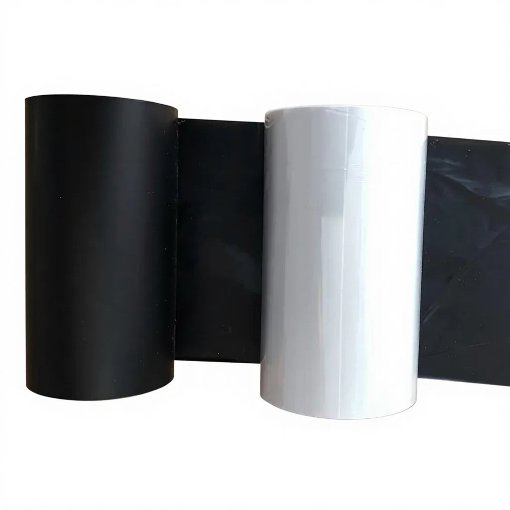 Thermal transfer wax resin ribbon rolls, black and light-colored reels