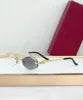 Luxury Designer Sunglasses for Men and Women Frameless Gold Titanium Metal Frame with UV400 Protection Fashionable Brand Case