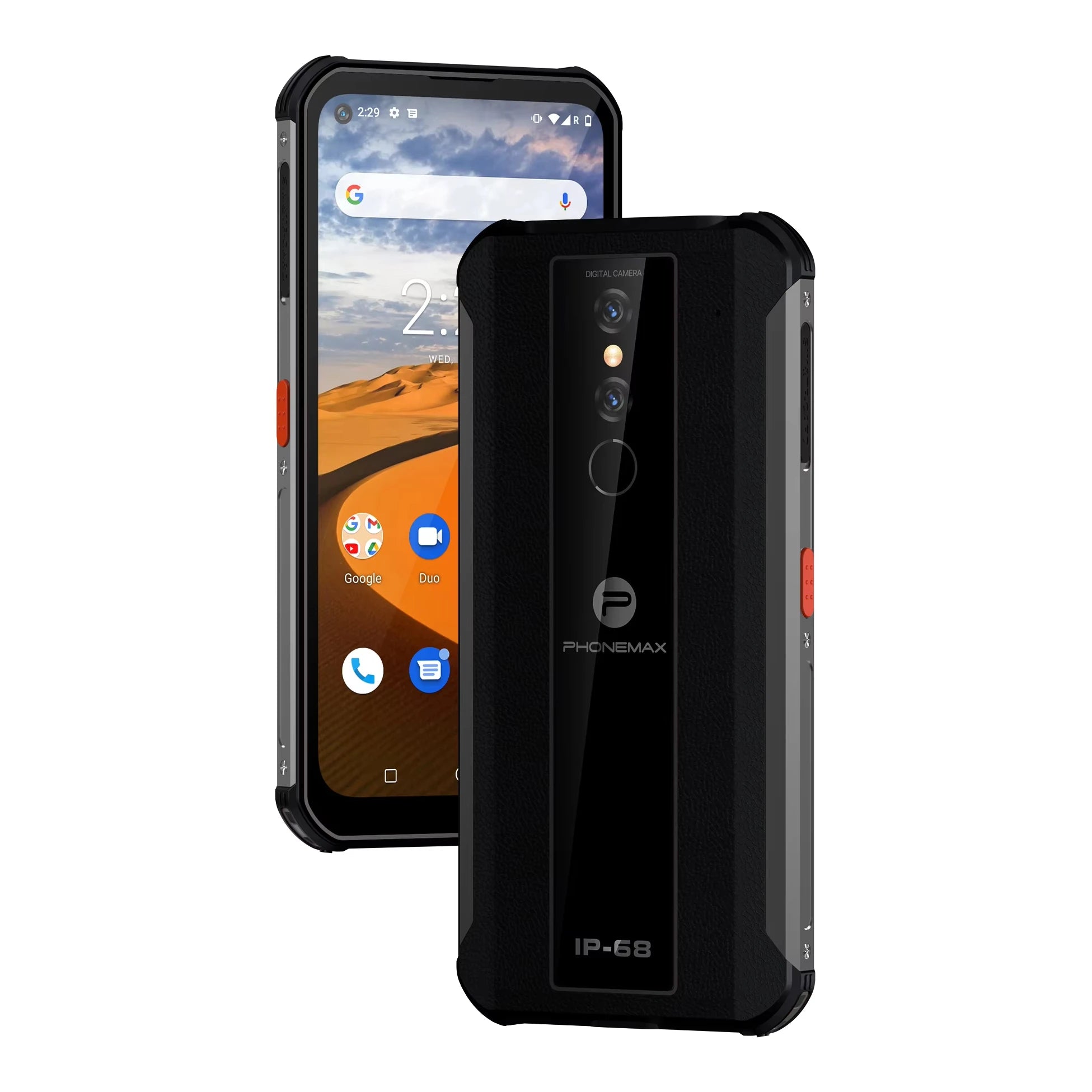 Tidesmit Rugged Android Smartphone IP68 Waterproof 128GB Grey Tidesmit