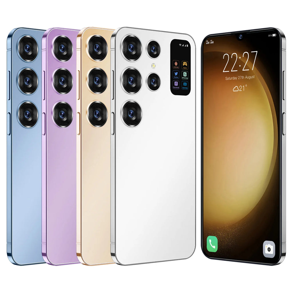 2024 New Arrival  S24 Ultra Smart Phone 7 Inch Mobile Phones 16+1TB Unlock S-Pen 5G WIFI Gaming Android HD LCD 65W - Tidesmit