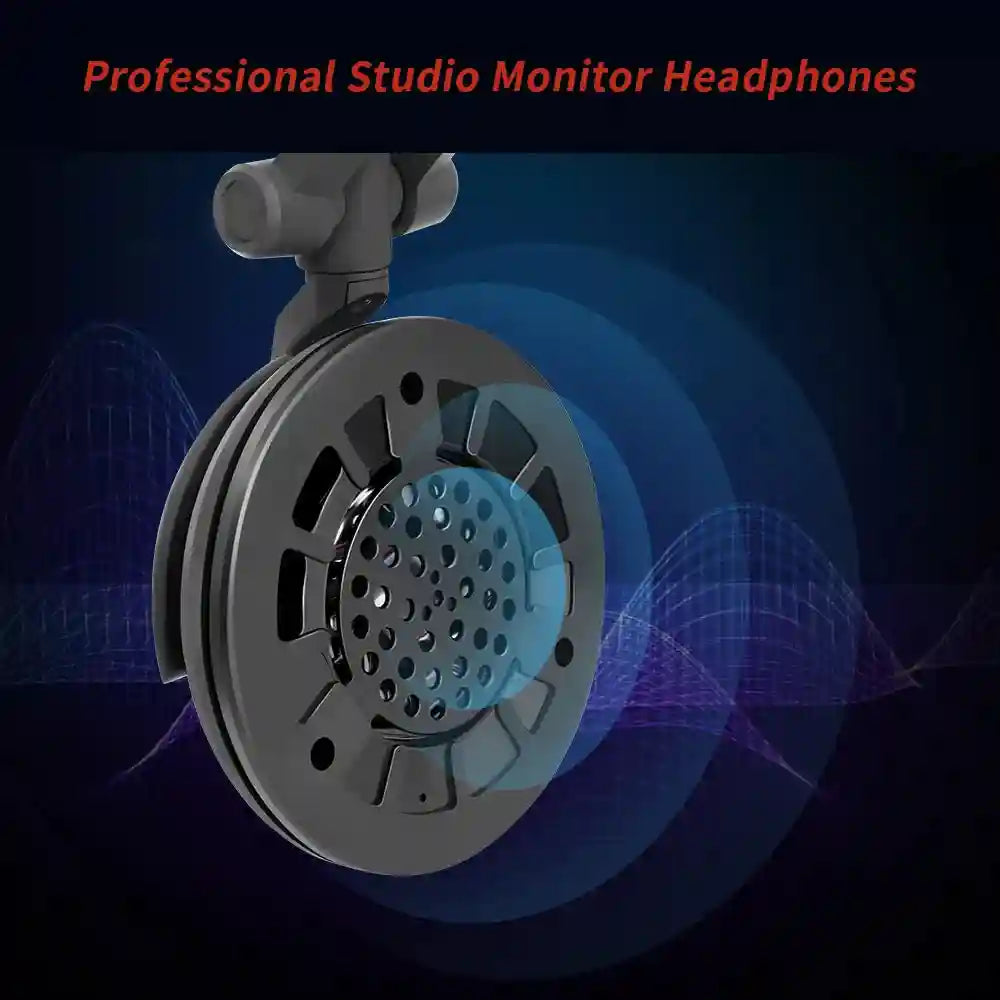 Studio Wireless Over-Ear Headphones with 50MM Drivers and Foldable Design Tidesmit
