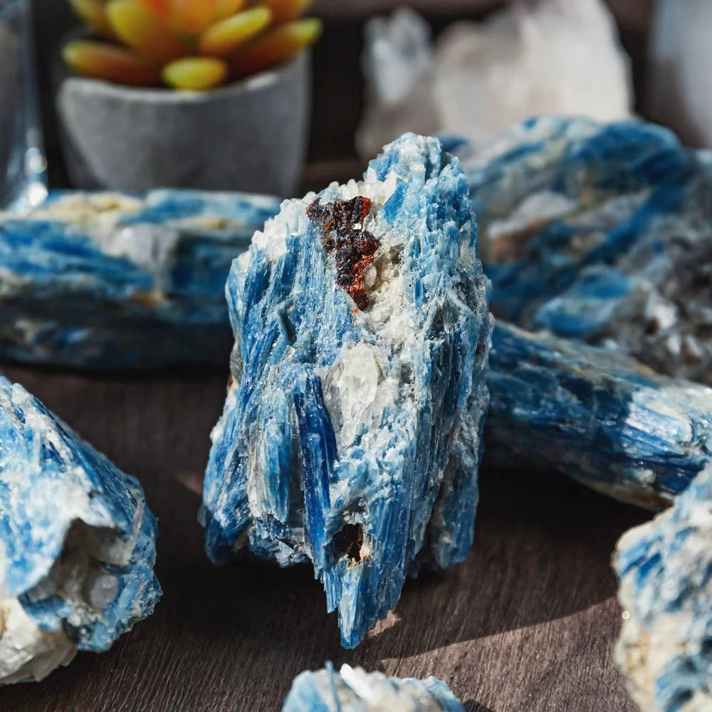 Natural Blue Kyanite Crystal Raw Stone Pork Stone Natural Specimen Rough Stone Rare for Collectible