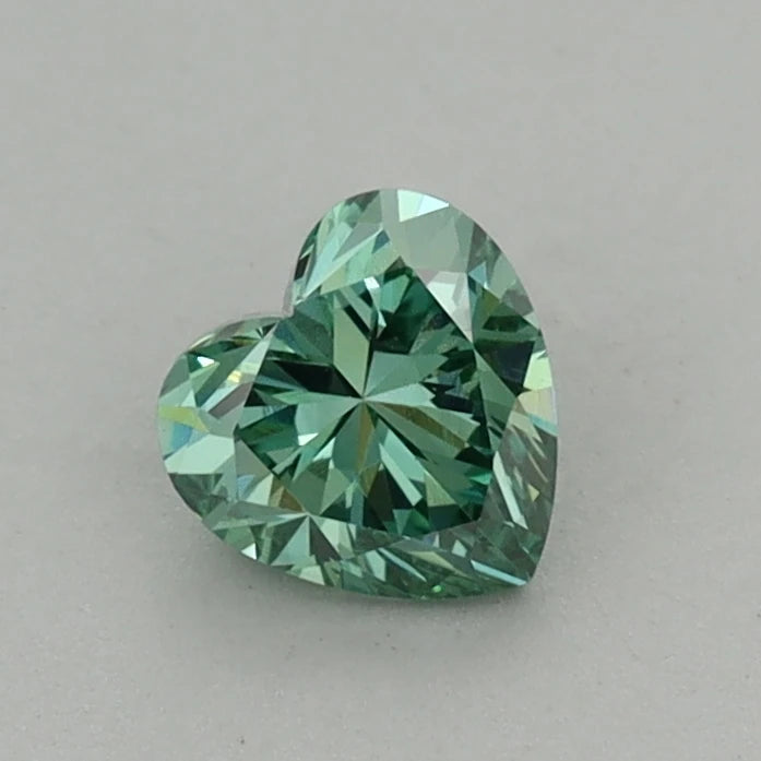 1-3ct Synthetic Diamond Fancy Vivid Green Color VS1IGI Certified Lab Grown Heart Cut Diamond for Jewelry Making