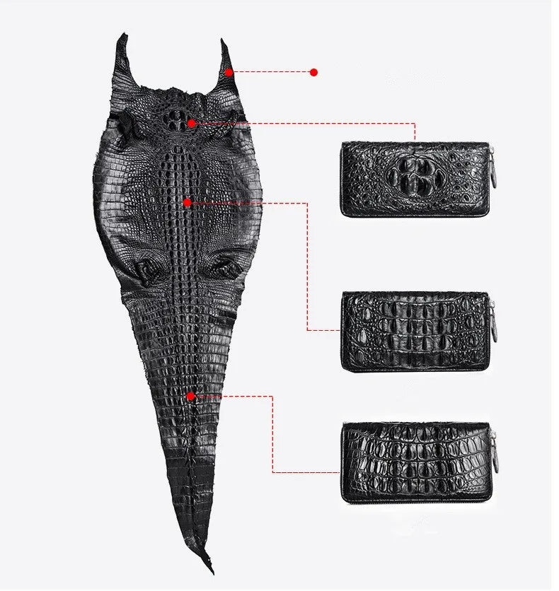 Authentic Exotic Crocodile Skin Women's Small White Purse Genuine Real Alligator Leather Lady Handbag Female Cross Shoulder Bag