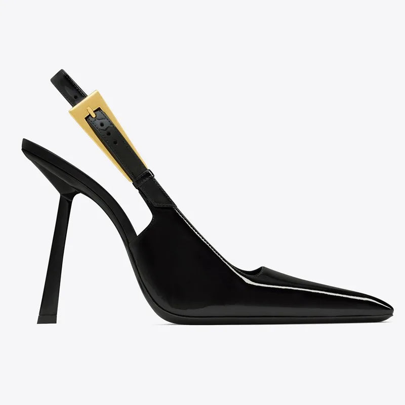 Fashion Pointed White Hollow Thin Heels Slip-On Peep-toe High Heel Sandals Women's Shoes 7CM/9CM