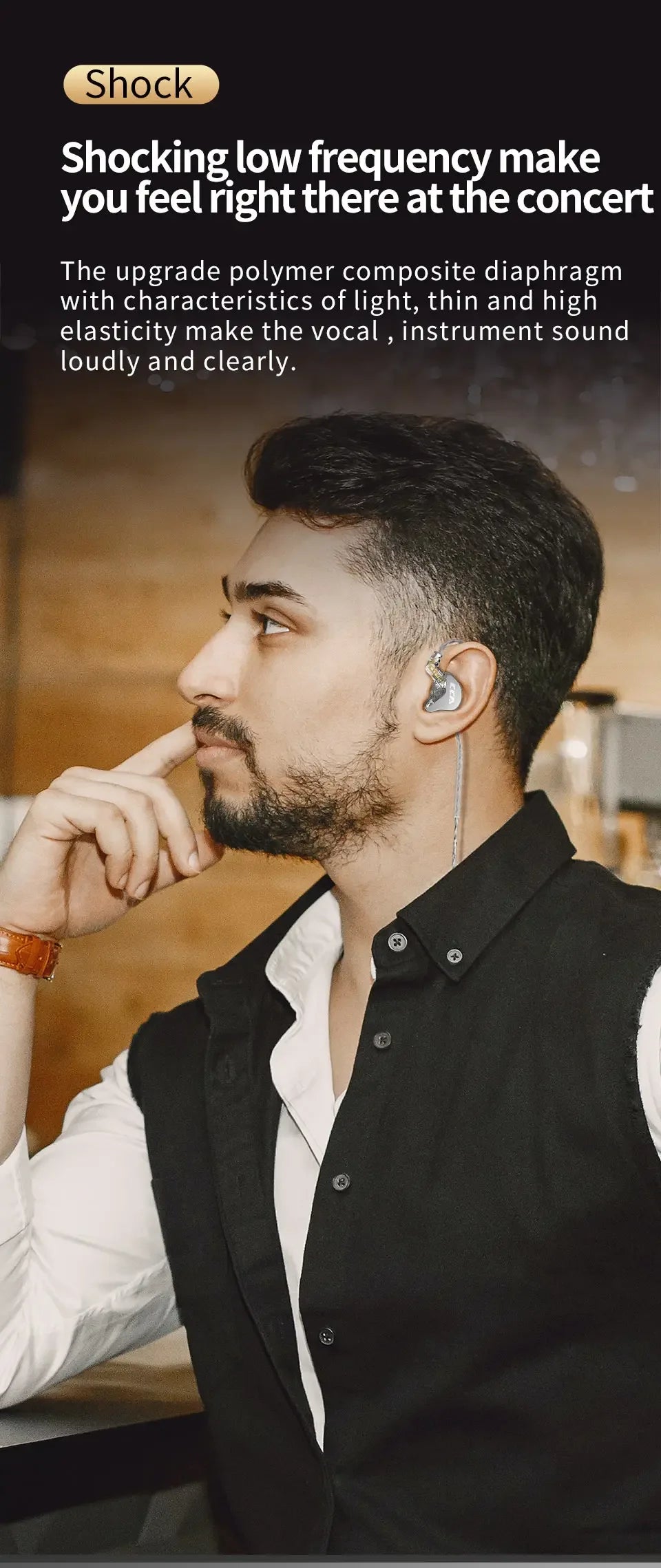 CCA CRA In-Ear Monitors | Dynamic Driver Wired Earbuds | Tidesmit Tidesmit