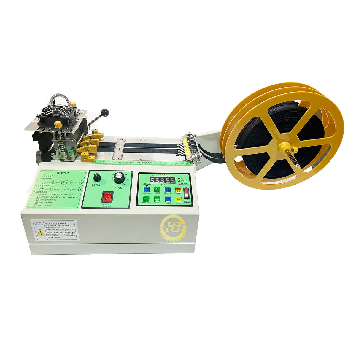 Hot Knife Automatic Labeling Elastic Fabric Strip Belt Zipper Rubber Band Rope Stain Ribbon Webbing Tape Cutting Cutter Machine