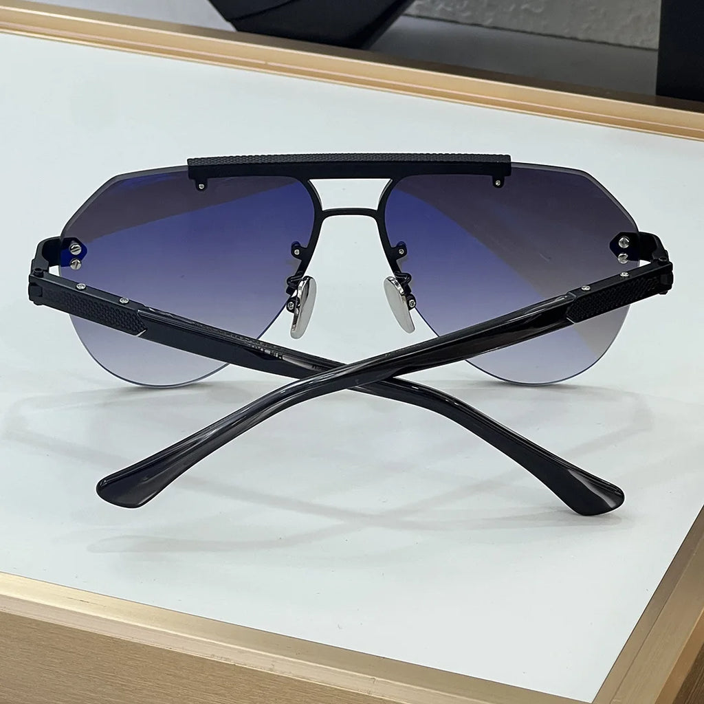 BIZSTER Luxury Frameless Fashion Toad Shaped Sunglasses UV400 Optical Casual Unisex Outdoor Use Model 6024