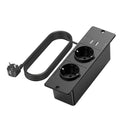 Recessed Power Strip Wall Mount Furniture Hidden Charging Station Desk Outlet Two USB a Power Socket for Office Industrial Home 2*USB-A+2*Socket 1 EU Tidesmit