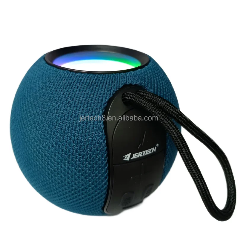 Bluetooth Speaker -VN131 Jertech Fabric Art 500mAh 8H RGB Light Waterproof Soundbox Portable Wireless BT5.1 4in TF Card Play Mini Subwoofer Speaker