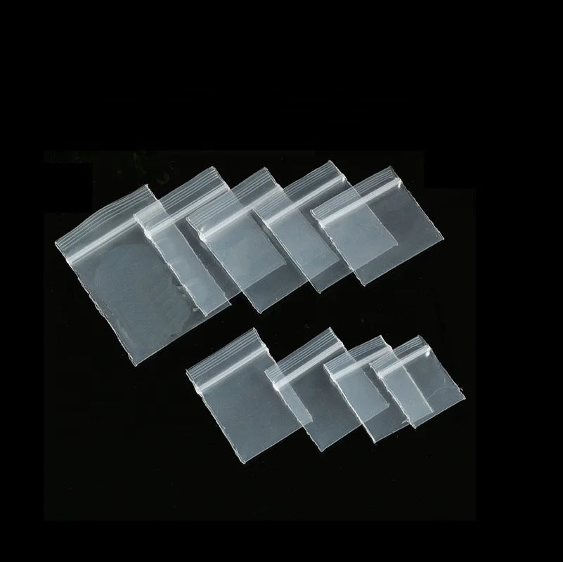 1000PCS Per Bag 1MIL 2MIL 4MIL 6MIL Small Cear Reclosable Poly Mini Ziplock Bag