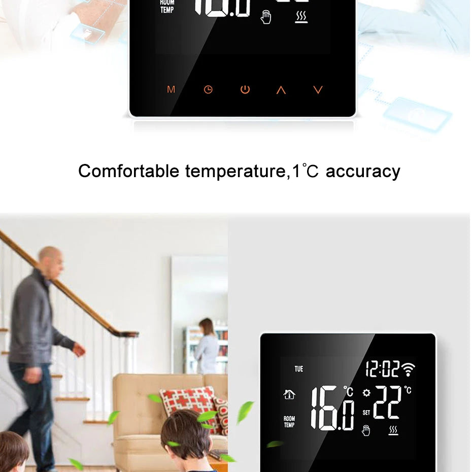AVATTO WiFi Smart Thermostat, Electric Floor Heating Water/Gas Boiler Temperature Remote Controller for Tuya Google Home, Alexa