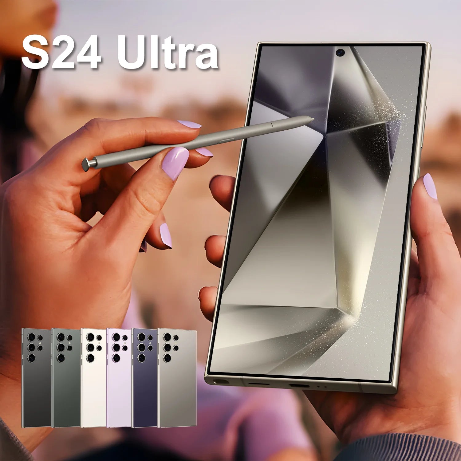 Original Samsung S24 Ultra 5G 1TB smartphone with 108MP camera and 120Hz LED display in gallery view position 5