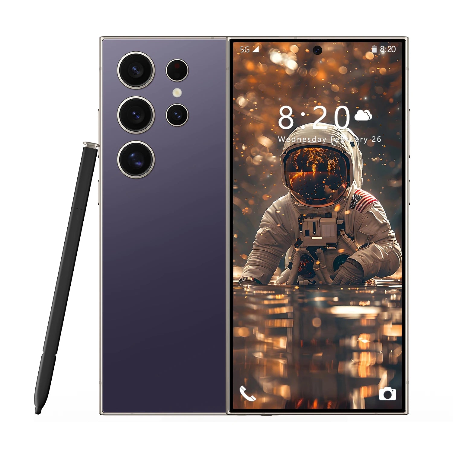 S24 Ultra 5G Smartphone, 16GB RAM, 1TB Storage - Gray Purple 16g 1TB Tidesmit