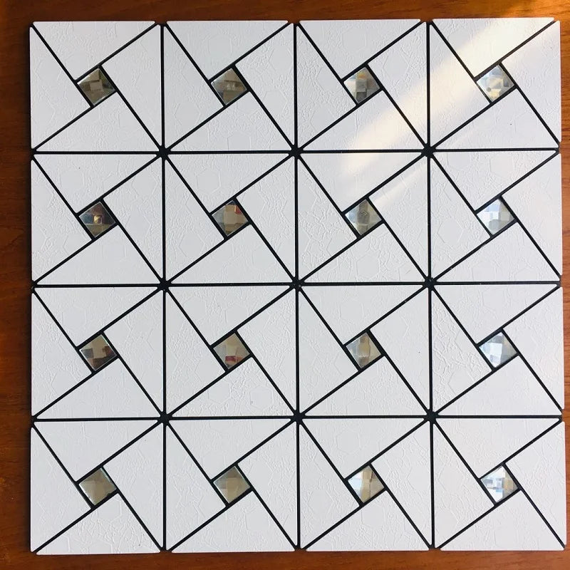 5 Pcs Self Adhesive Mosaic Stick Wall Tile Backsplash Bathroom Washbasin Living Room Home Background KTV Decor Wall Decals