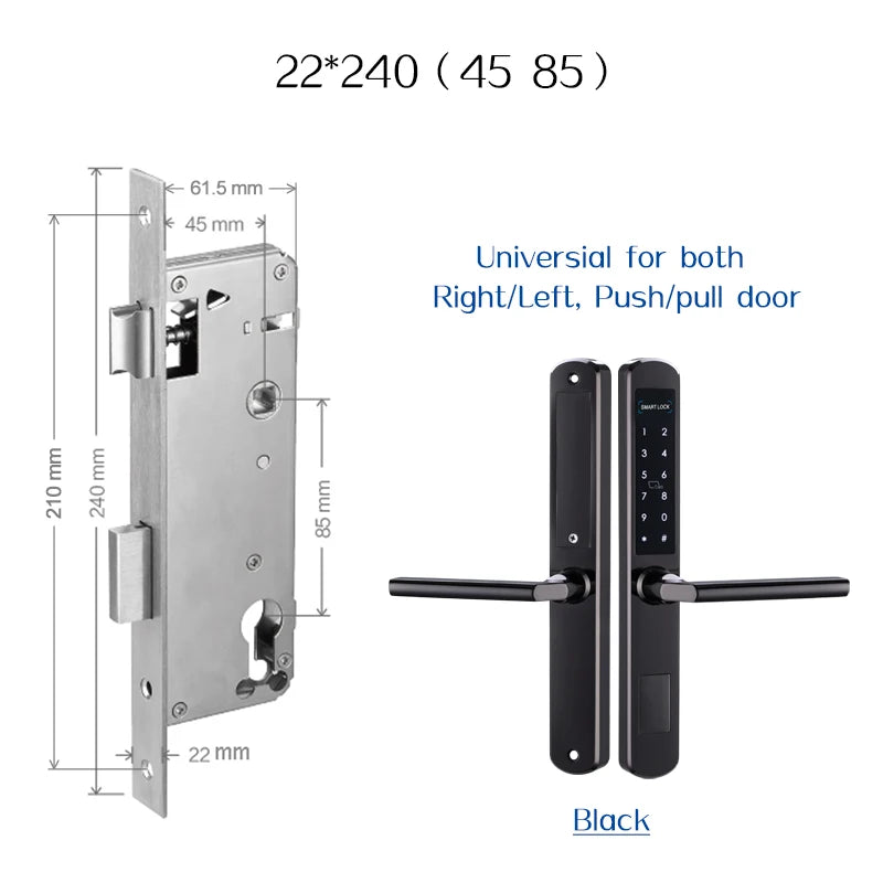 TTLock App Smart Sliding Lock WIFI Electronic Door Lock Bluetooth Digital APP Keypad Code RFID Card Keyless Lock For Hotel/Home
