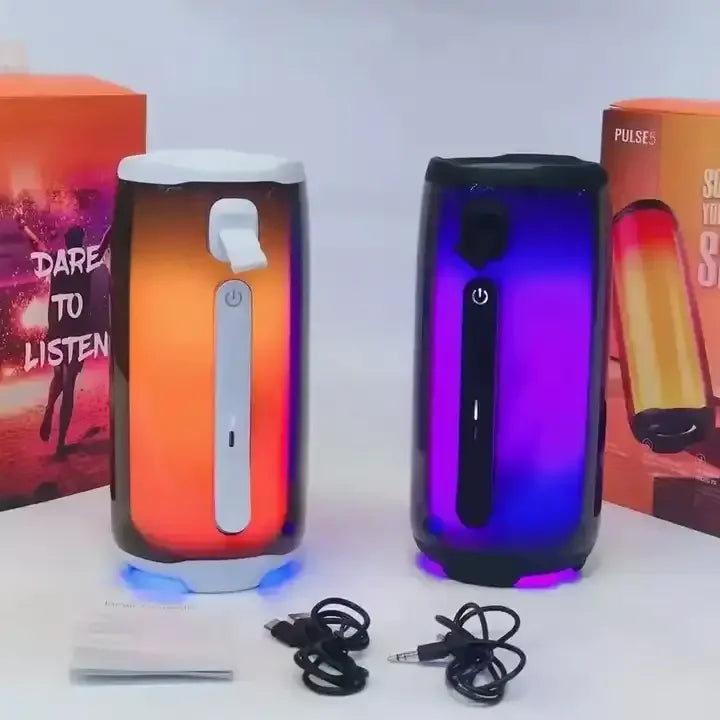 Bluetooth Speaker -Pulse6 RGB Wireless Portable Speaker LED Flashlight Waterproof Speaker Boombox Outdoor Party Box Home Gift Pulse4 Pulse5 Speaker