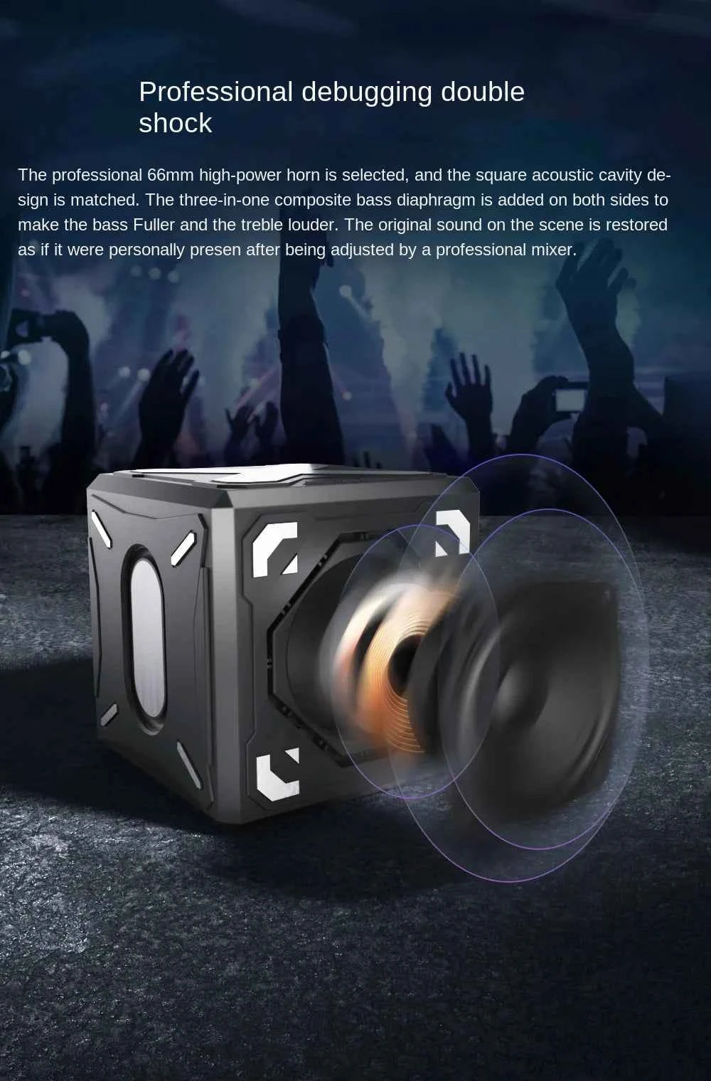 CJH New Mini Portable Wireless Bluetooth Speaker with HIFI Subwoofer, Outdoor Desktop Novelty Gift Small Speaker My Store