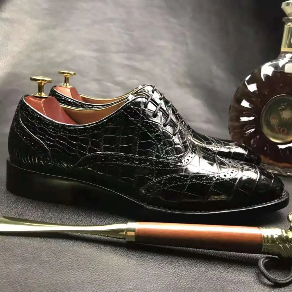 Hot Sell Classic Design Shoes for Men Pure Crocodile Leather Men Dress Shoes Sapatos Para Hombre Alligator Luxury Men Shoes