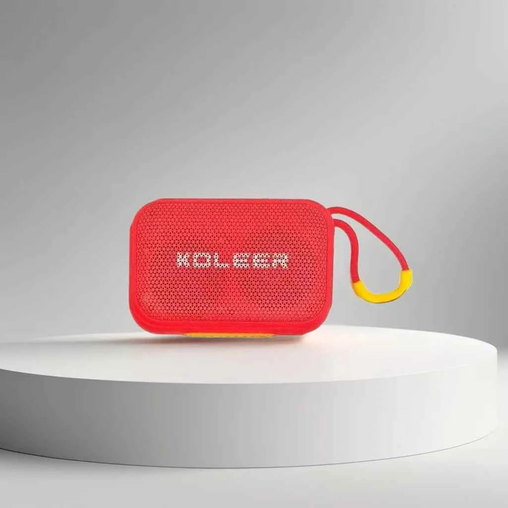 Koleer H73 Outdoor Wireless for Bluetooth Speaker with RGB LED Lighting and New Bass Subwoofer Portable Mini Audio System Red My Store