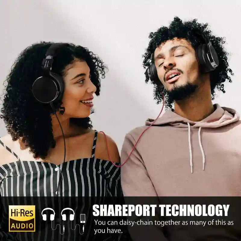Studio Monitor Headphones with 50mm Drivers | Wired Over-Ear Audio Tidesmit