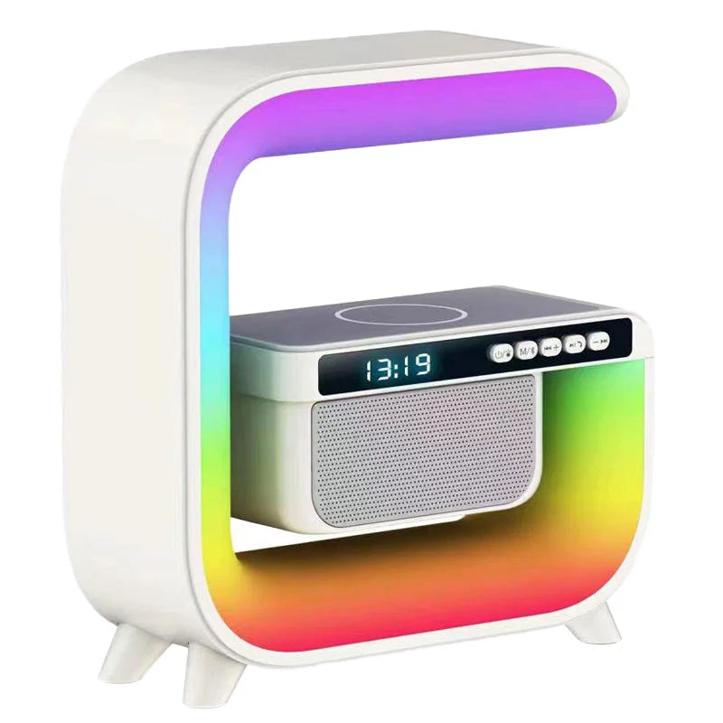 G3 Mini Wireless Charging RGB LED Night Light Alarm Clock Multifunctional Audio for Computer and Mobile Phone Use for Home Tidesmit