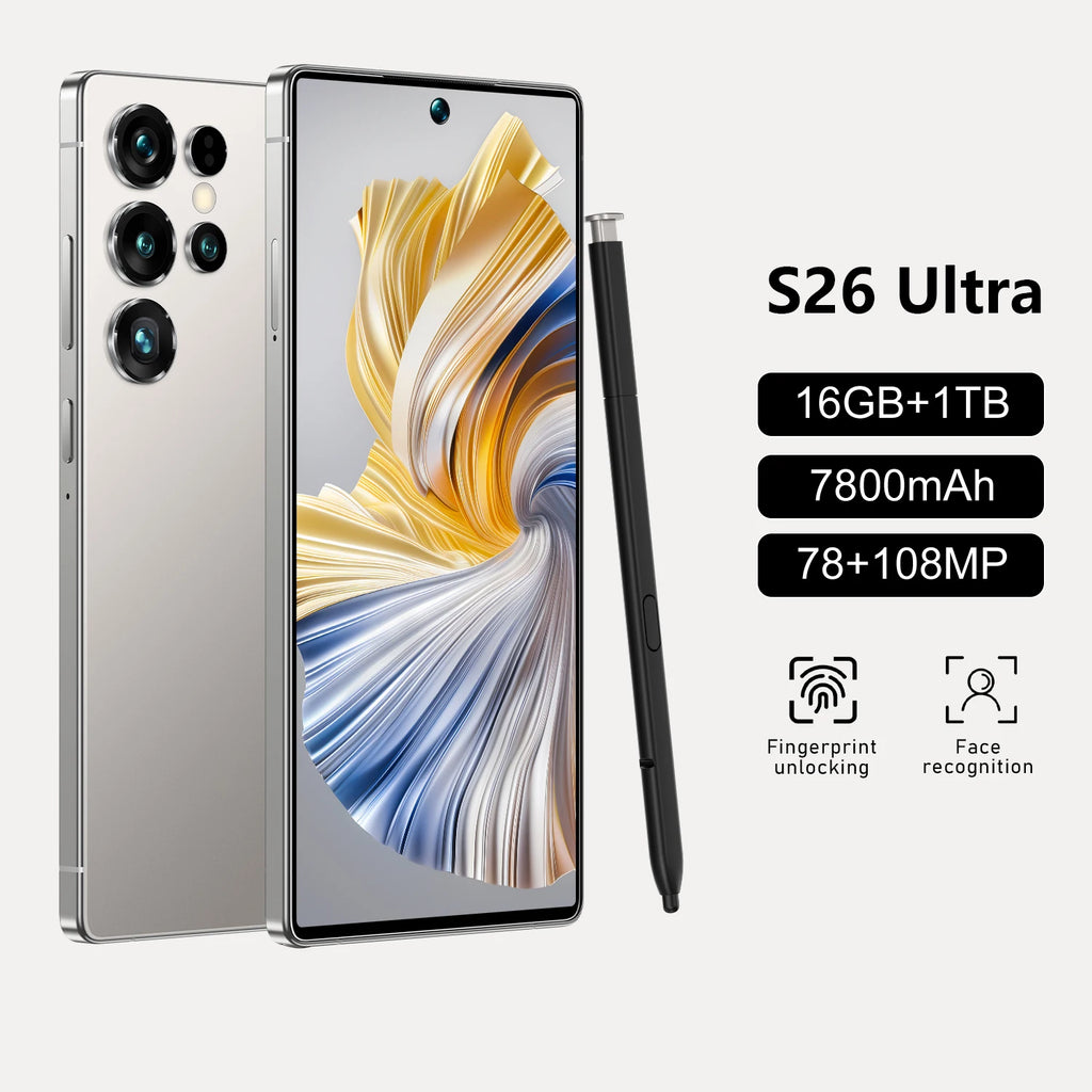 S26 Ultra 5G Smartphone, 1TB Storage, 16GB RAM, Dual SIM Tidesmit