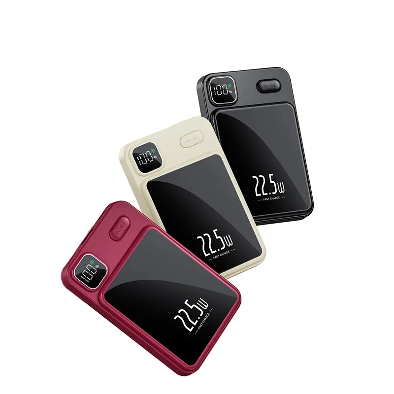 Power bank charger-Mini Magnetic Wireless Charging Power Bank Manufacturer 5000mAh 22.5w Outdoor Power Bank Wireless Charger Battery Pack Powerbank Tidesmit