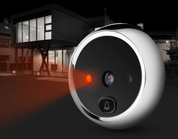 NAIERDI 2.8" LCD Screen Electronic Door Viewer Bell IR Night Door Peephole Camera Photo Recording Digital Camera Smart Viewer