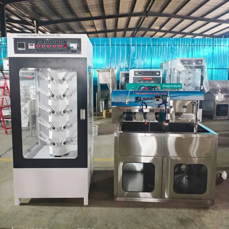 Stainless Steel Commercial Shoe Washer and Dryer with Five Brushes