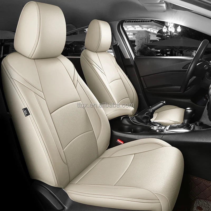 Hot Sale Car Seat Covers for Mazda 3 2014-2024 Full Set Luxury Leather Car Accessories Waterproof Car Seat Protector