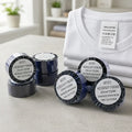 Thermal transfer wax resin barcode ribbon spools, black ink outside