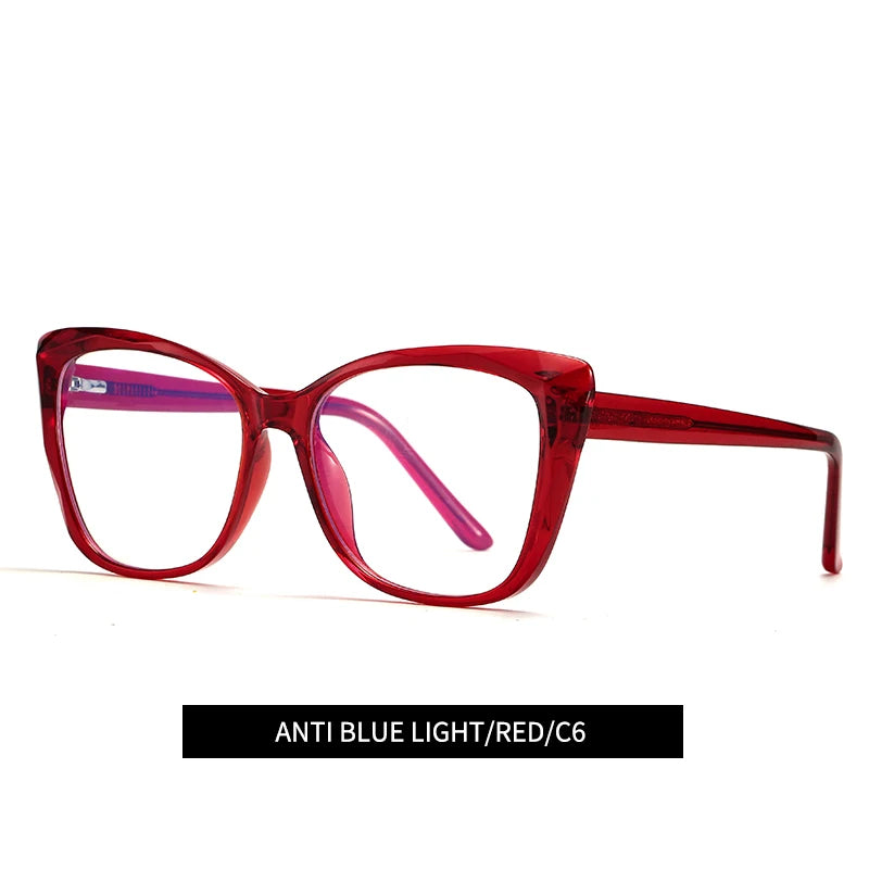 Monture Lunettes Chic Floral Cateye Women High Quality Eyewear Luxury Blue Light Filter Plastic 2023 Optical Frames Eyeglasses