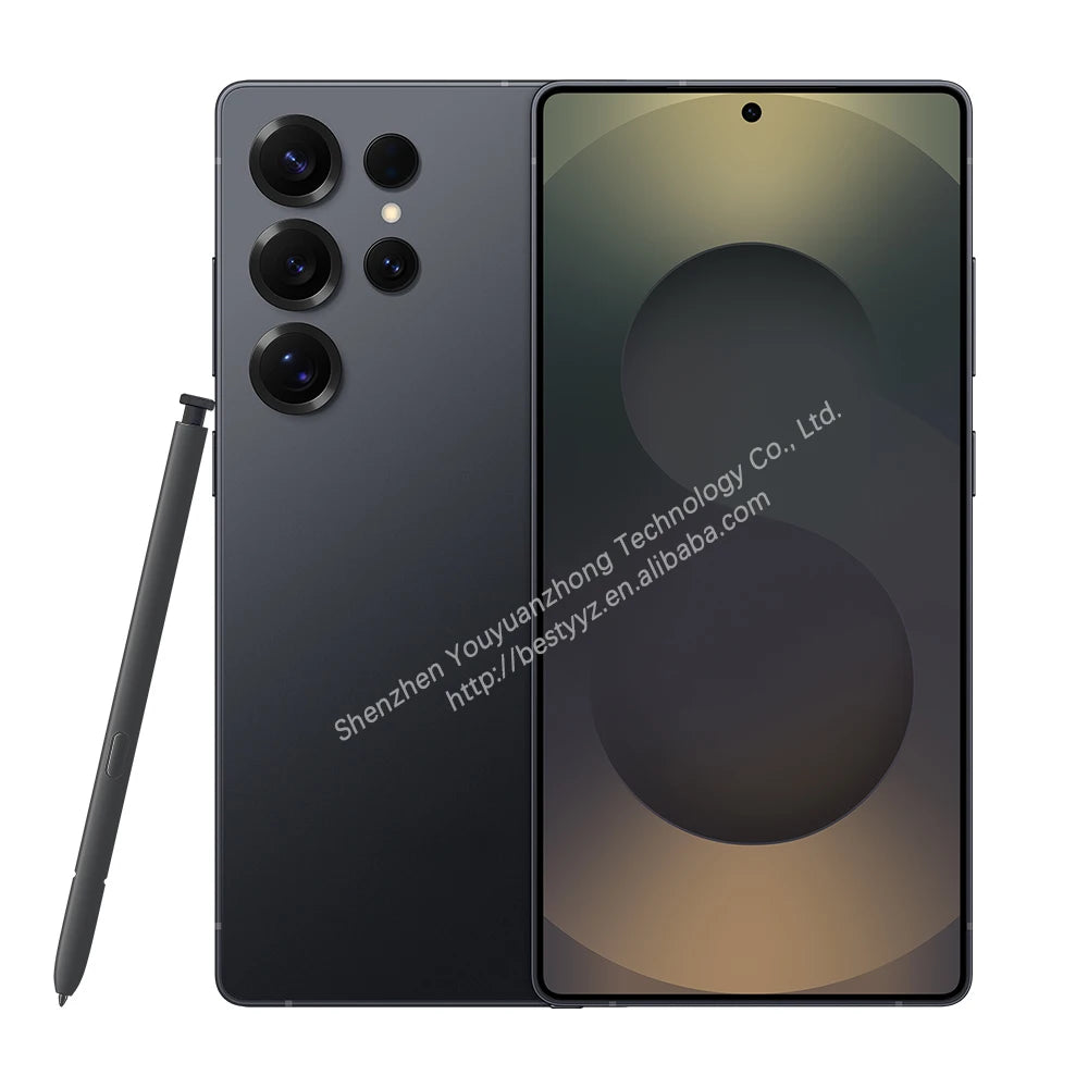 Tidesmit S25 Ultra 5G smartphone with S-Pen, 6.9 inch screen, 12GB RAM, 512GB storage in sleek metallic finish.