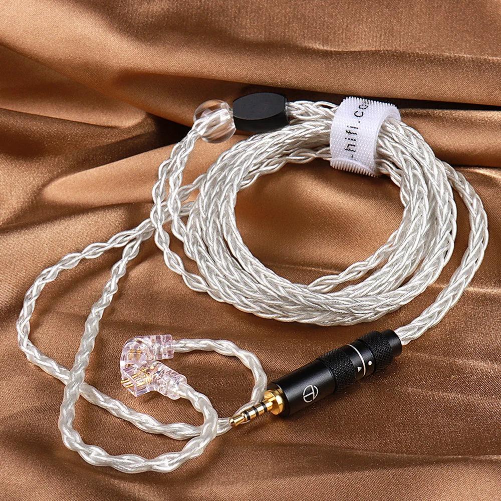 Tidesmit 8-Core OFC Silver Plated HiFi Upgrade Cable for IEMs Tidesmit