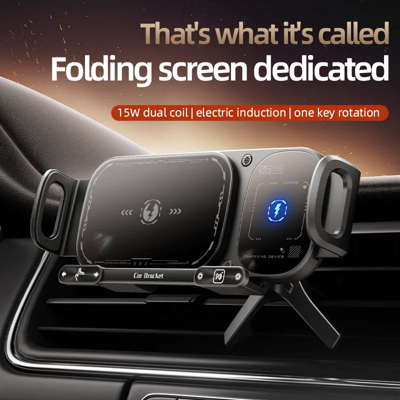 Power bank charger-Productos En Tendencia Electric Electric Wireless Charging Car Mobile Phone Holder Folding Screen Mobile Phone PowerBank Charger Tidesmit
