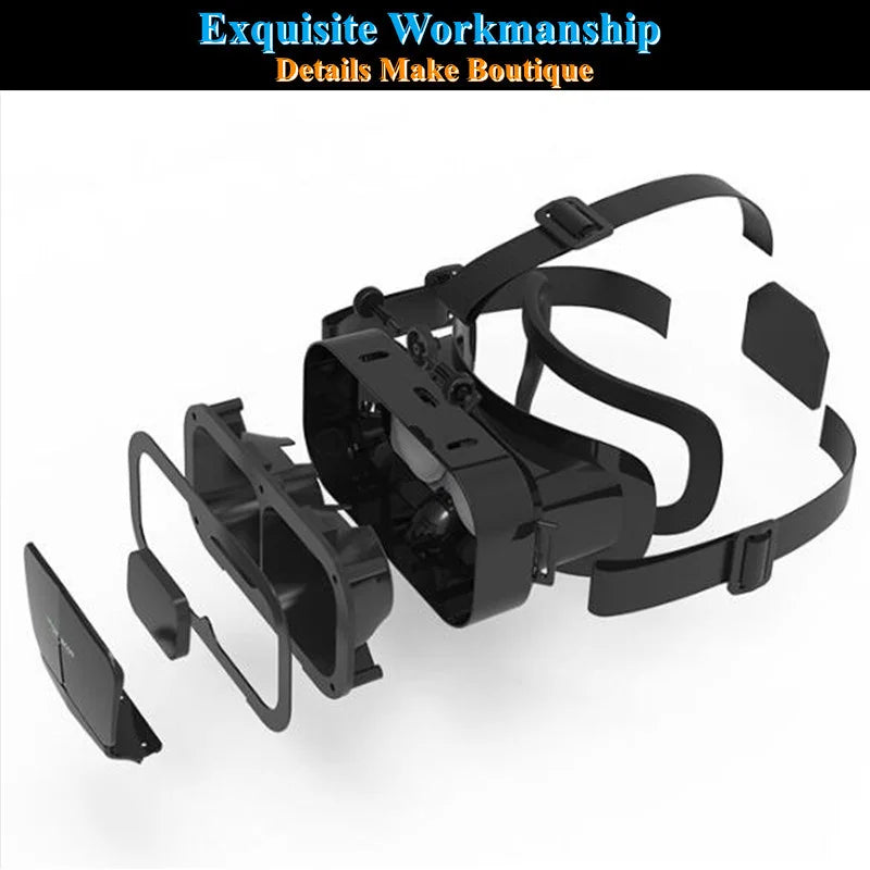 VR Headset for 4.7-7 Inch Smartphones - 3D Immersive Smart Glasses Tidesmit