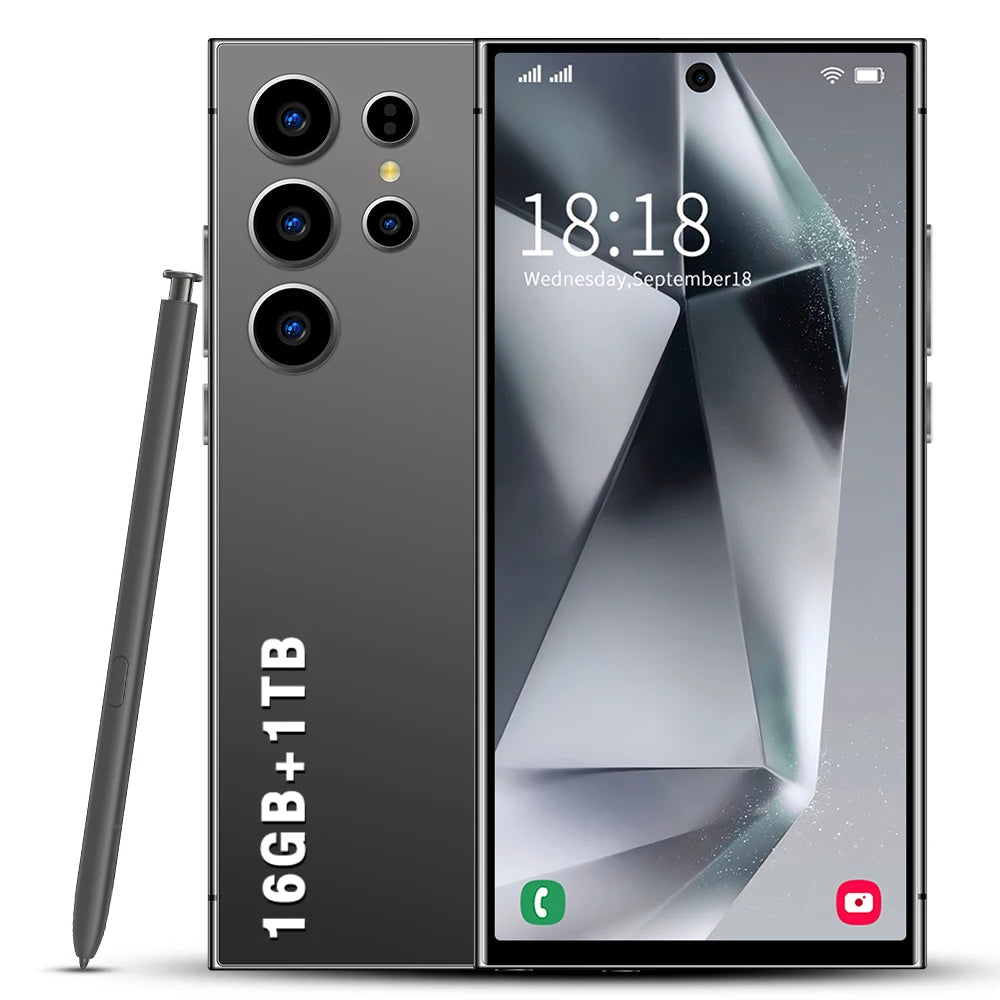 S26 Ultra 5G Smartphone, 1TB Storage, 16GB RAM, 7.3-inch Display Black 16g 1TB Tidesmit
