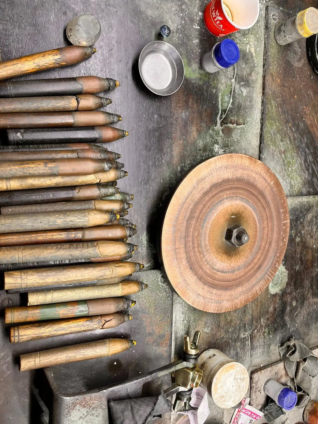 Grinding wheel and assorted gemstone polishing tools