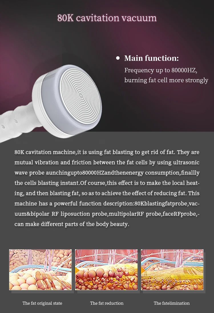 Body Shaping Cavitation Machine with Slimming Vacuum - Tidesmit Massage Chairs Tidesmit