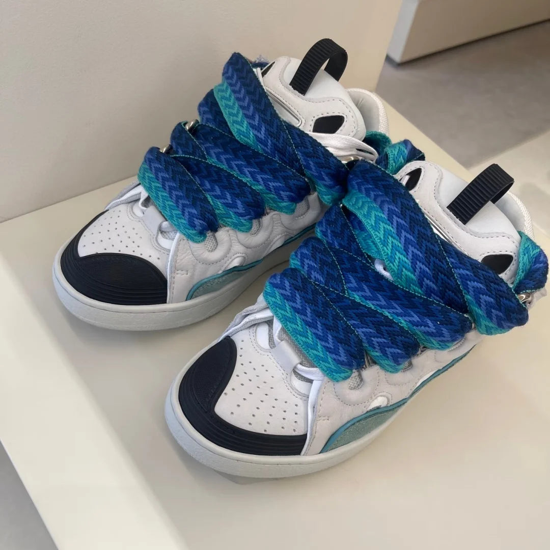 Trends Products 2026 Luxury Fashion Sneakers Color Patchwork Chunky Sole Sneakers Walking Shoes Anti-Slip Cushioning for Men