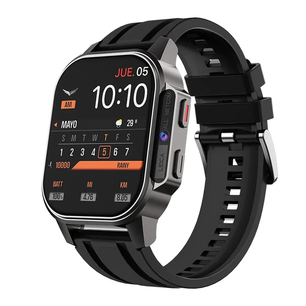 2025 B22 android Smart Watch 4G with sim card 2.04inch Amoled Camera WIFI Heart Rate Video Call Sports Health Smartwatch for Men - Tidesmit